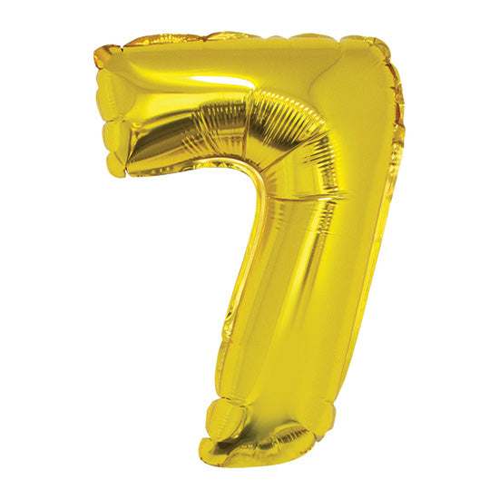 16in Gold Number 7 Balloon (DOES NOT FLOAT)