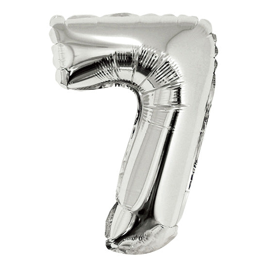 16in Silver Number 7 Balloon (DOES NOT FLOAT)