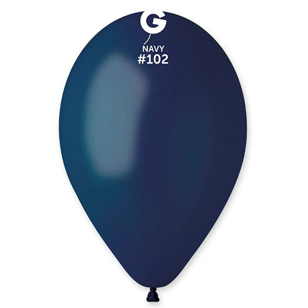 12" Latex Balloon Navy (50)