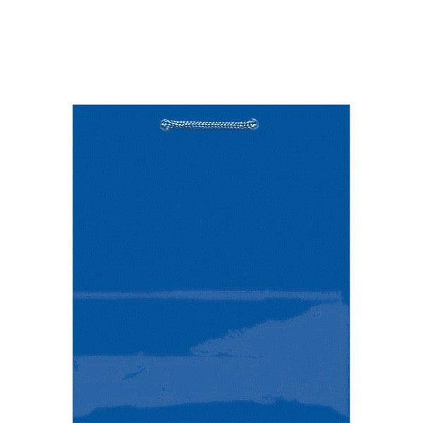 Solid Glossy Bright Royal Blue Medium Bag 9 x 8 x 4