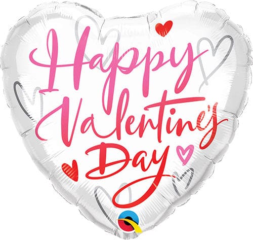 Valentine Script 18in Mylar Balloon