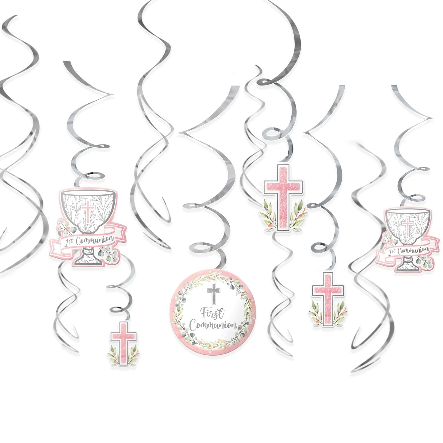 Comm Swirl Deco Pack - Pink 12 Ct