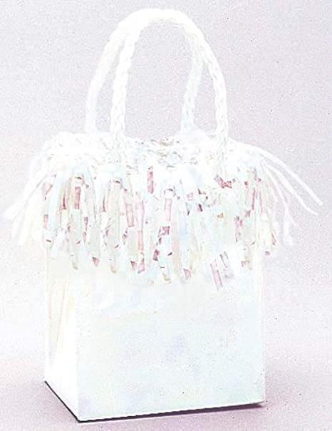 Mini Gift Bag Foil Balloon Weight Irridescent