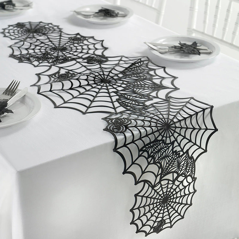 Spider Web Vinyl 46in Table Runner