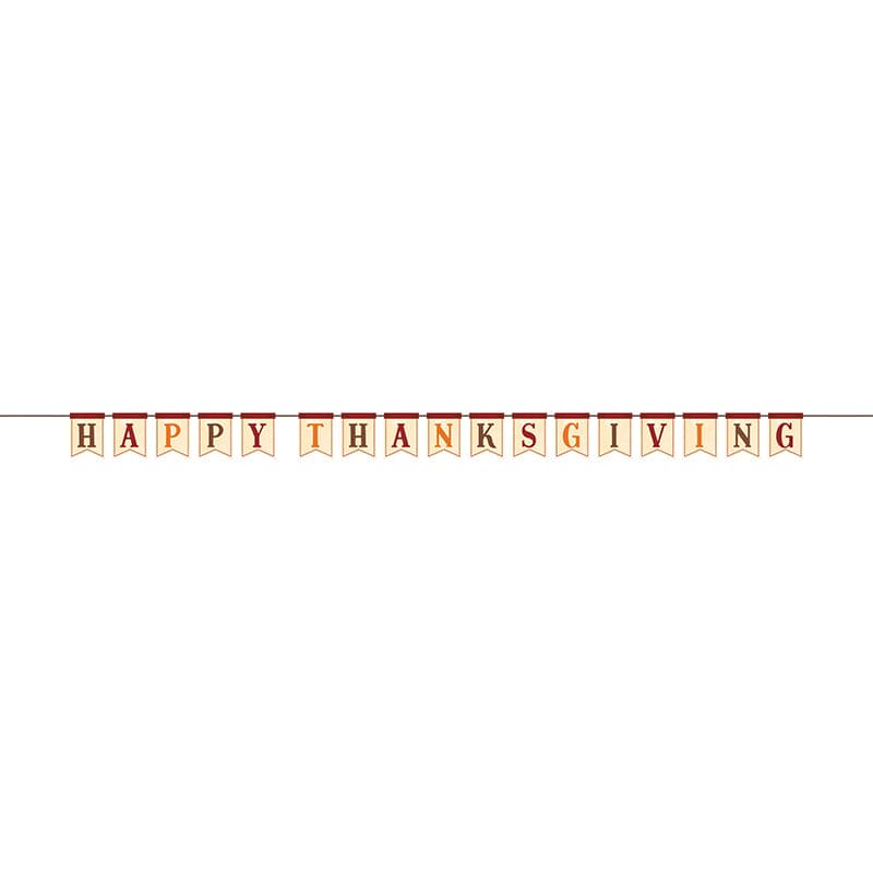 Happy Thanksgiving 6in x 7ft Ribbon Banner