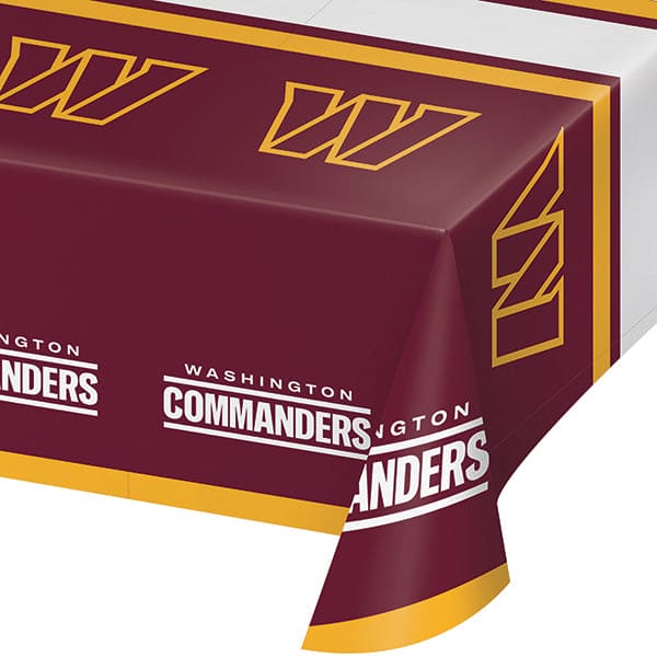 Washington Commanders 54 x 102in Plastic Table Cover