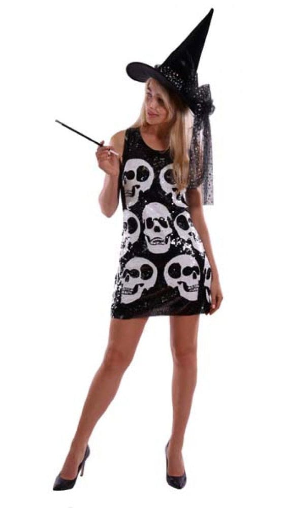Sequin Skull Pattern Dress Adult