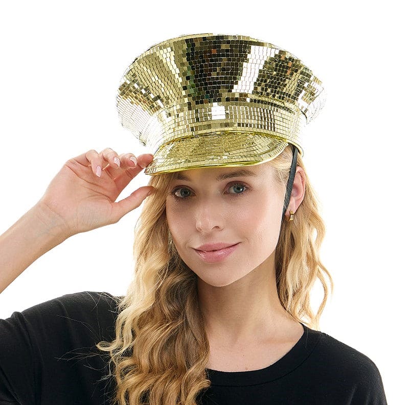 Mirror Ball Festival Hat Gold