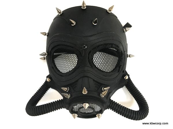 Gas Mask with Spikes Black