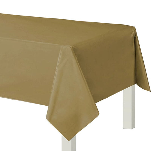 Flannel Backed Table Cover 54in x 108in - Gold