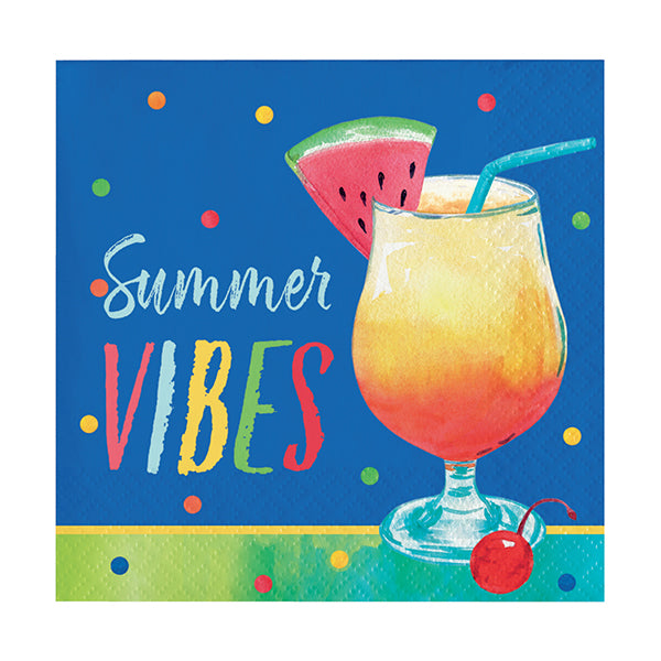 Summer Cocktail Beverage Napkins 16ct