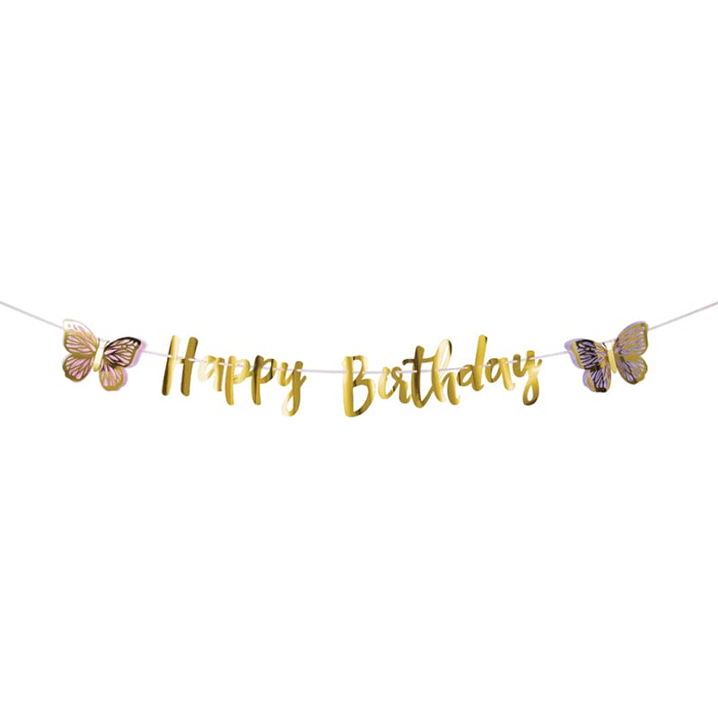 Shimmer Butterfly Ribbon Banner