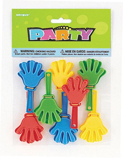 Hand Clapper Party 3in Favors 8ct