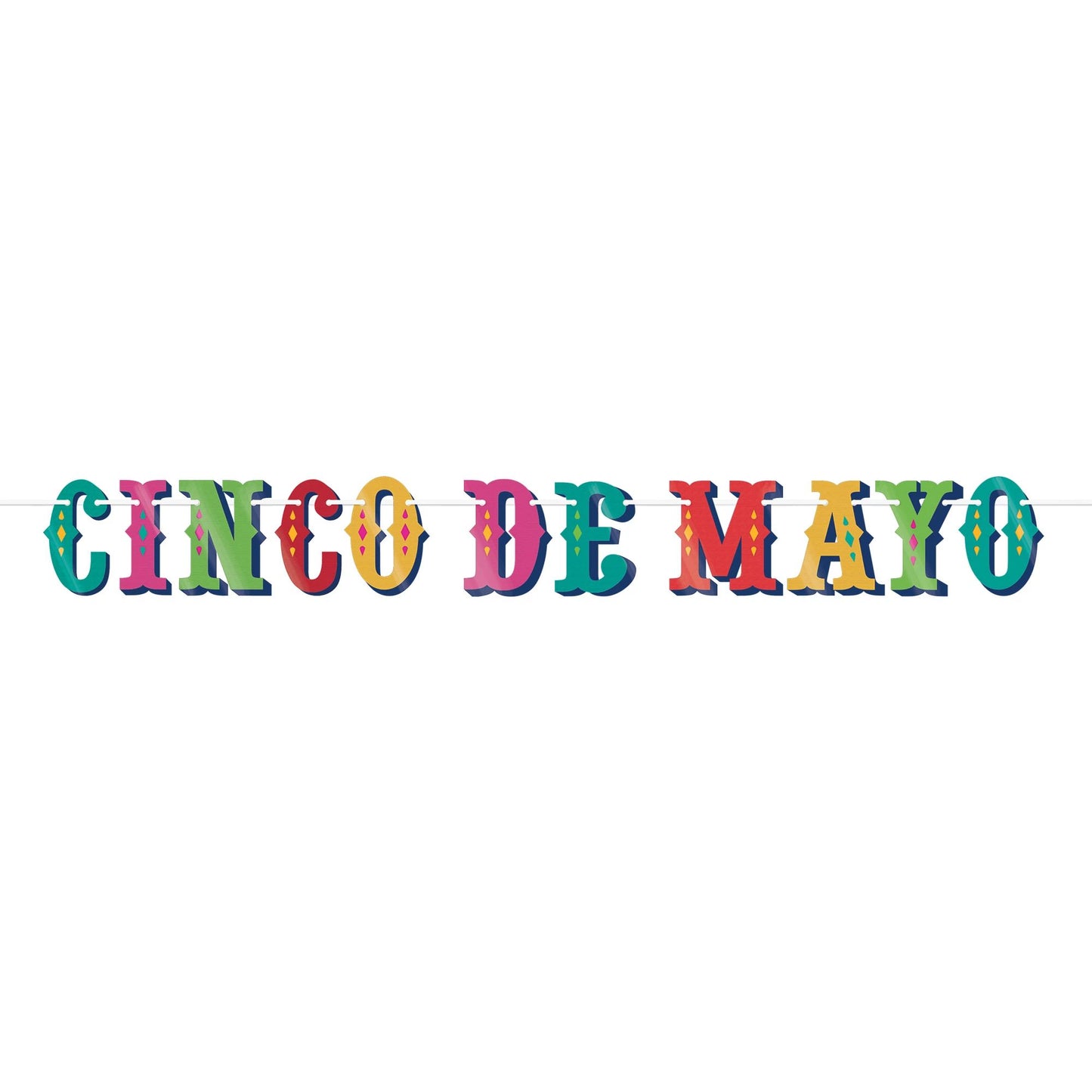 Cinco De Mayo Letter 12ft x 6 1/2ft Banner
