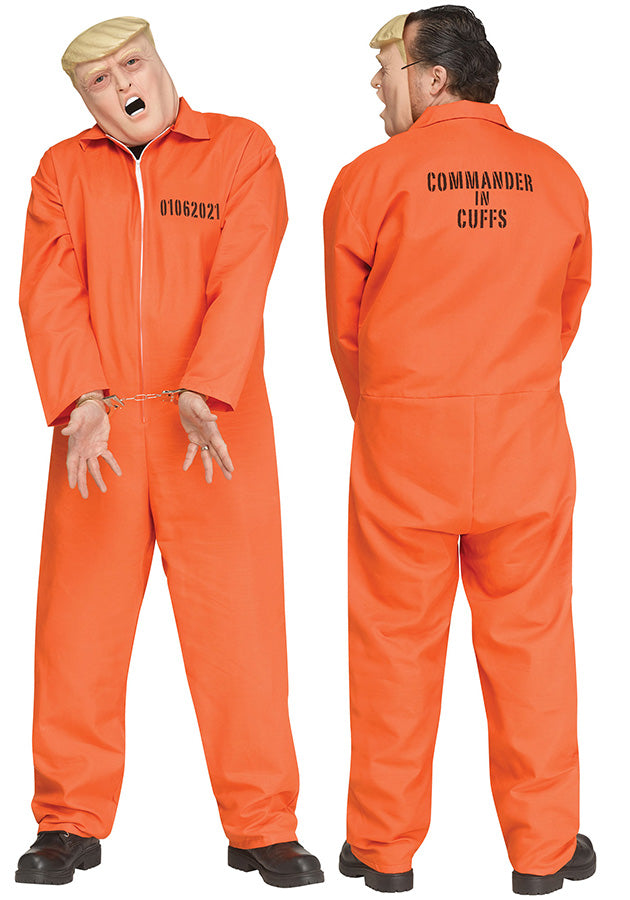Commander In Cuffs Orange Prison Costume Adult