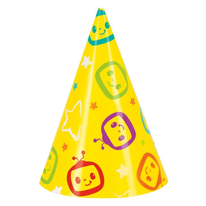 Cocomelon Mini Paper Cone Hats 8ct