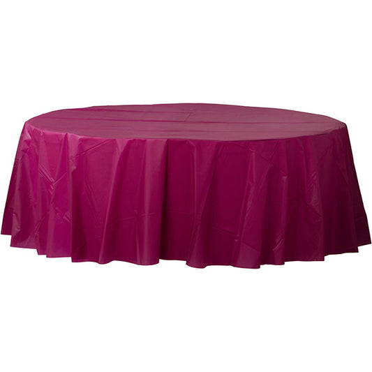 Berry 84in Round Plastic Table Cover