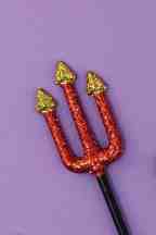 Glitter Pitchfork Red and Gold Tips