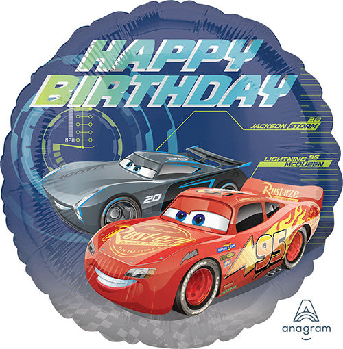 Disney Cars 3 Metallic 18in Metallic Birthday Balloon