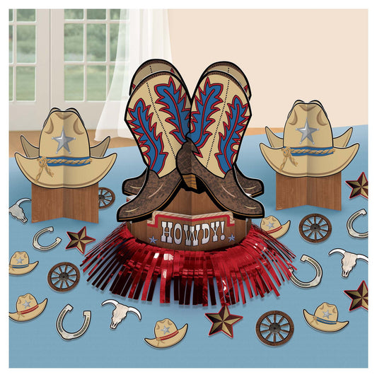 Yeehaw Cow Western Table Decorating Kit