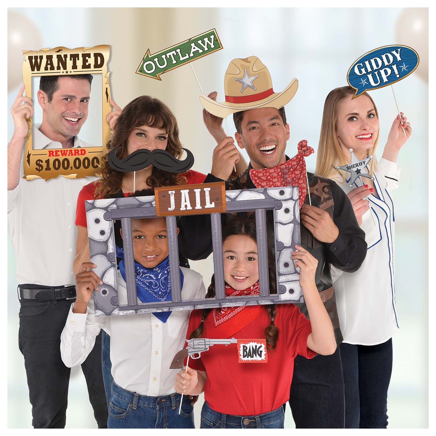 Yeehaw Cow Western Selfie Scene Setters 2 Ct