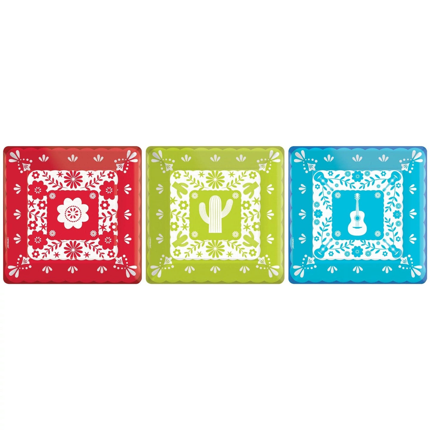 Viva la Party 7in Square Dessert Plates 20 Ct