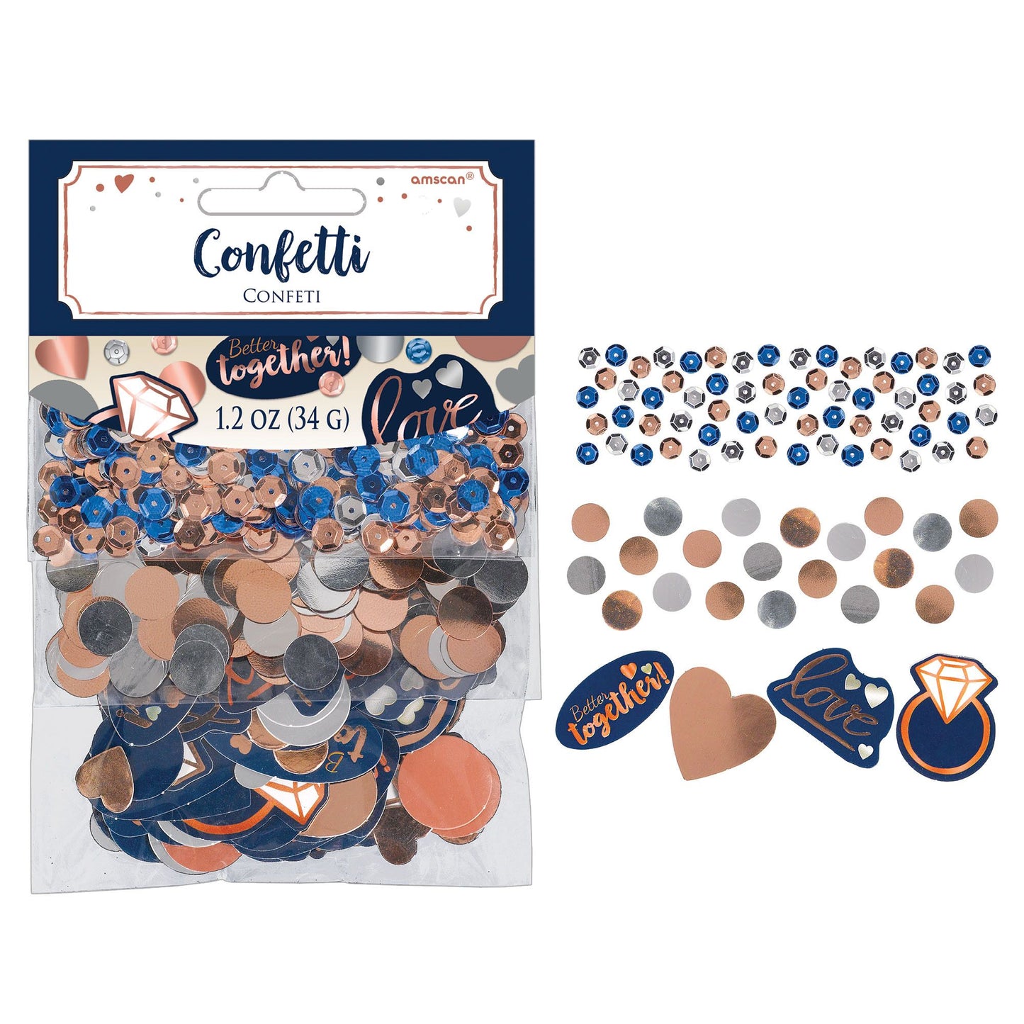 Navy Bride Confetti 1.2oz