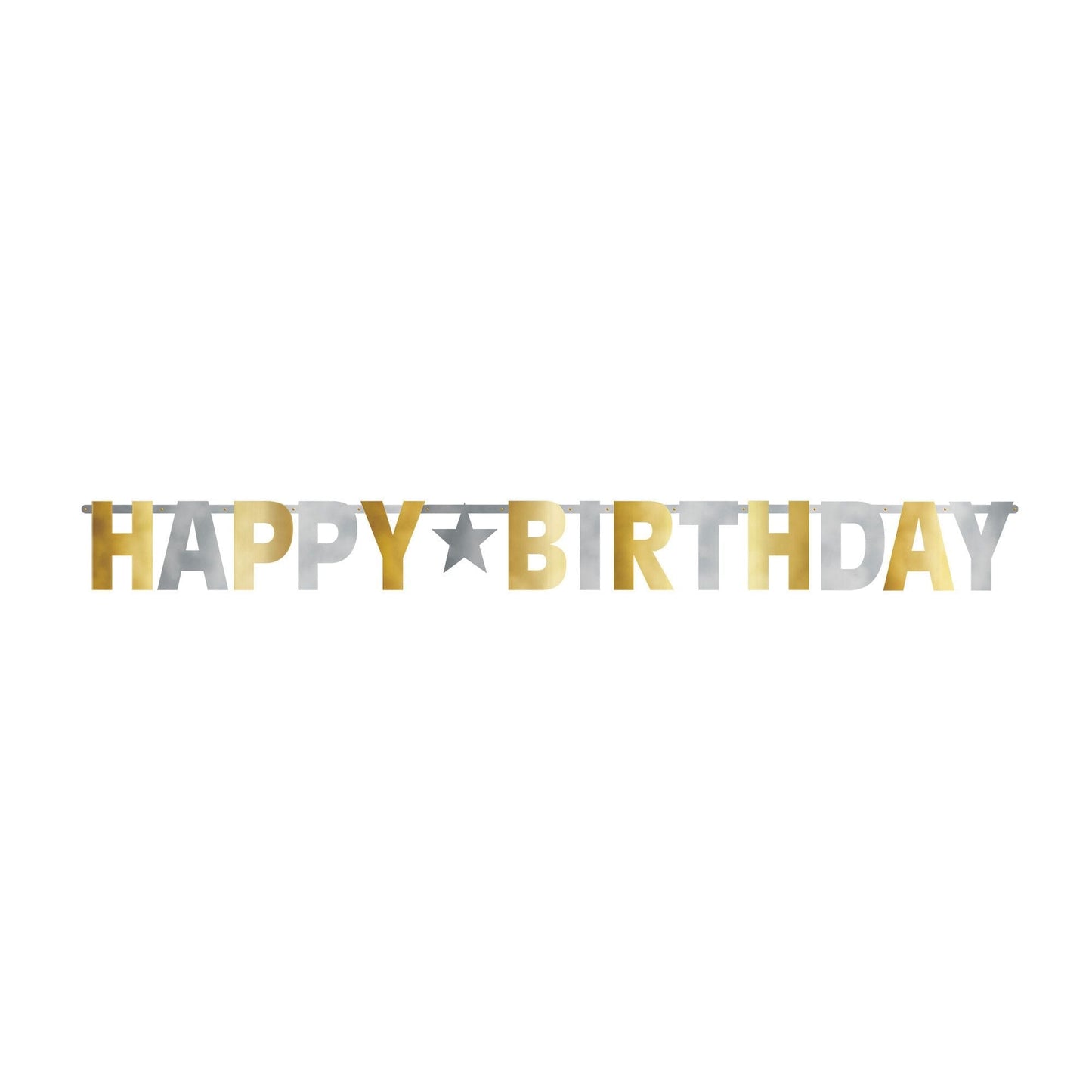 Silver & Gold Giant 11ft Letter Banner