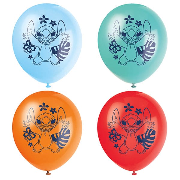 Lilo/Stitch 12in Latex Balloons 8ct