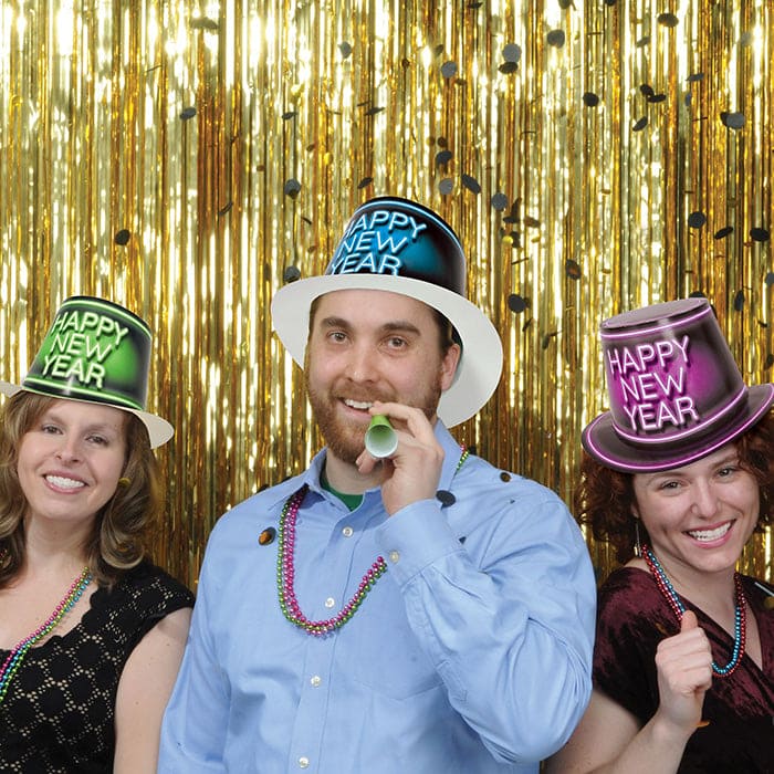 Glowing New Year Hi-Hat 1ct