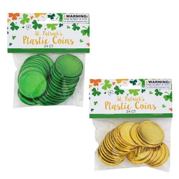 St Patrick's Plastic Coins 1bag