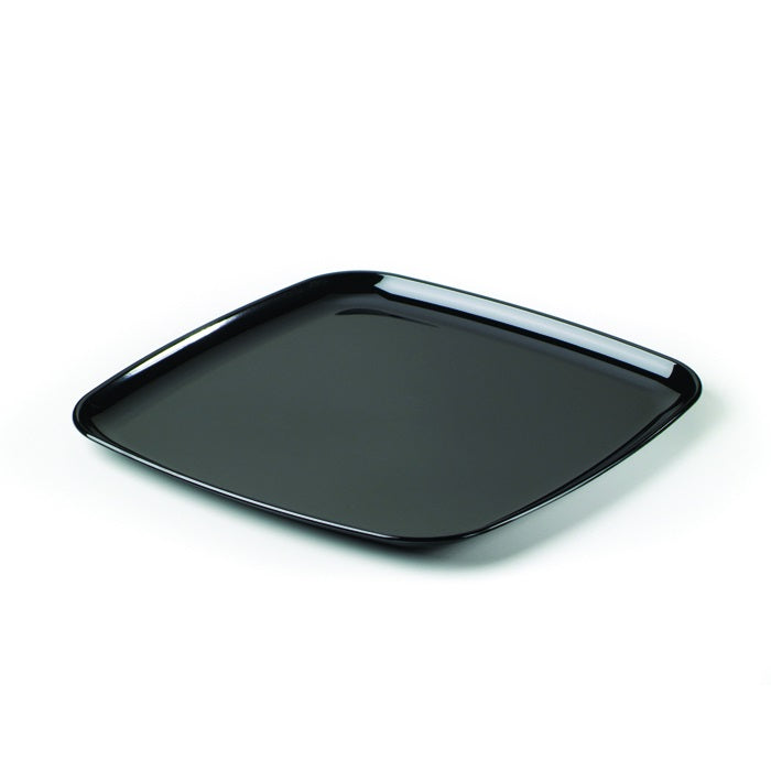 16" Square Black Plastic Tray