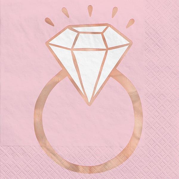 Blush Wedding Luncheon Napkins 16ct