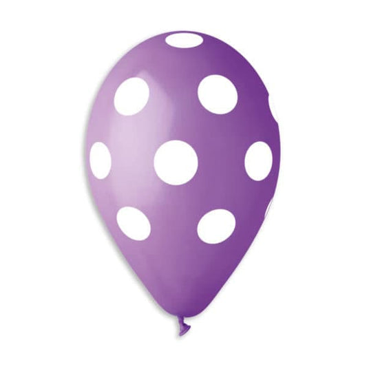 12" Latex Balloons Polka Dot Lavender 50ct