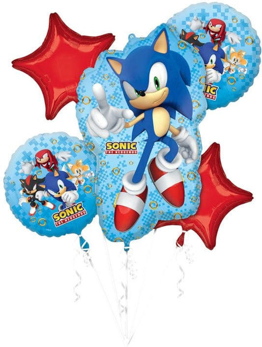 Sonic the Headgehog balloon Bouquet 5 ct.