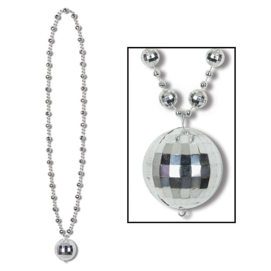 Necklace with Disco Ball 36"