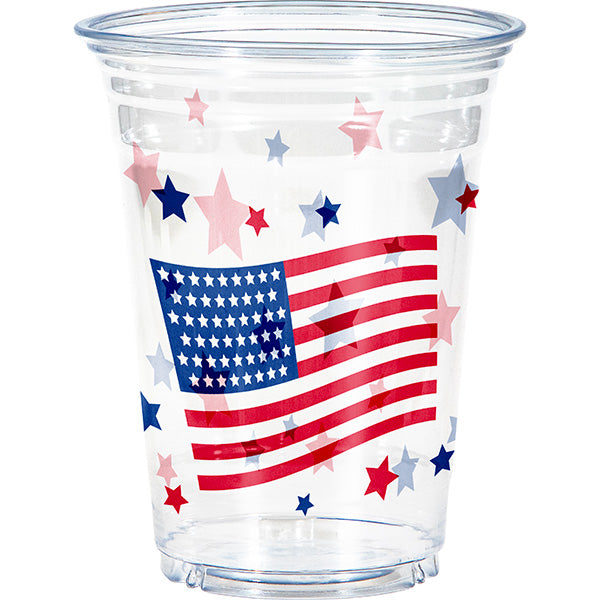 Patriotic 16oz Plastc Cups 12ct