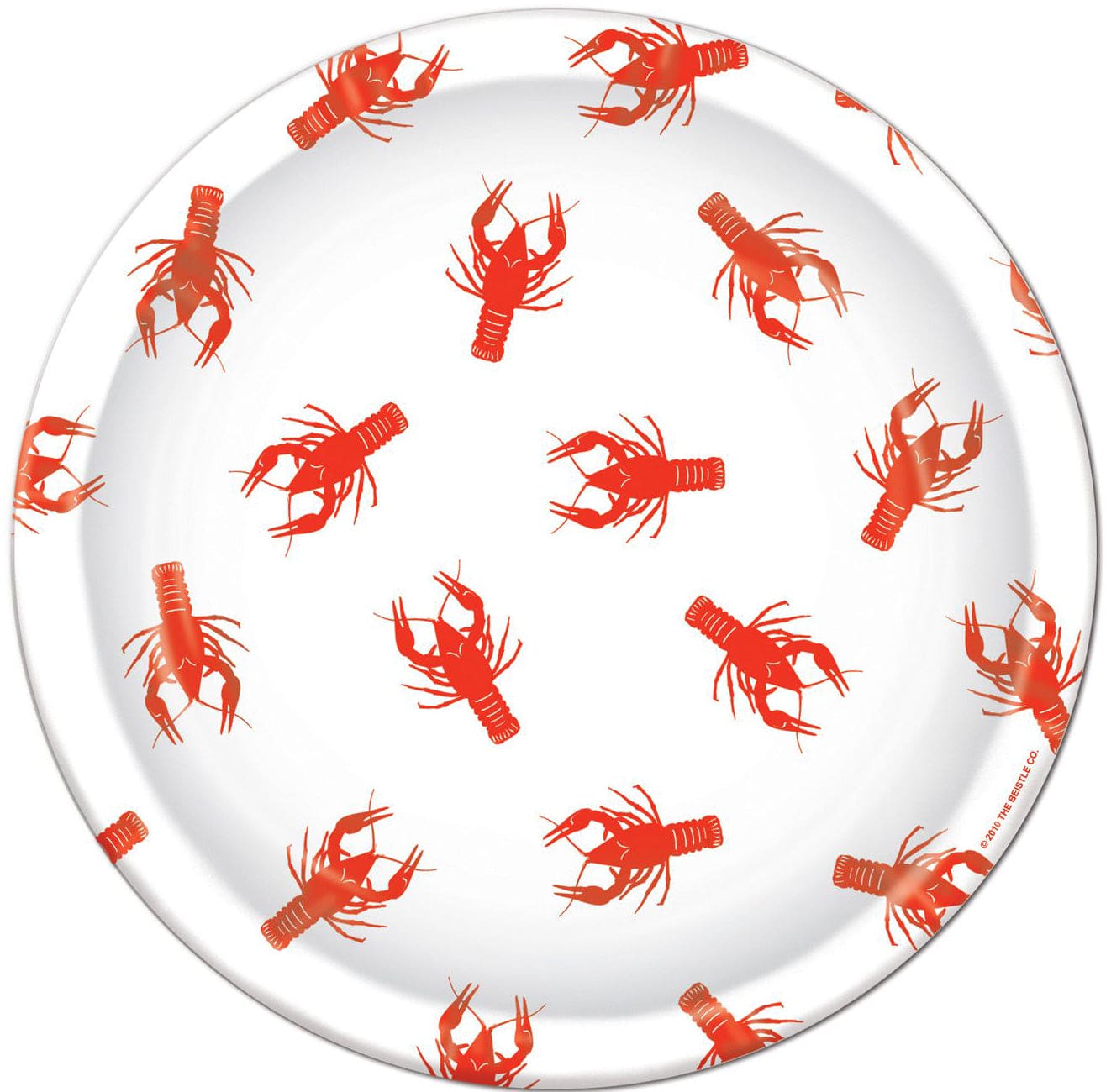 Crawfish 9in Round Dinner Paper Plates 8ct