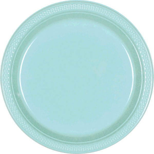 Robin's Egg Blue 10.25in Round Banquet Plastic Plates