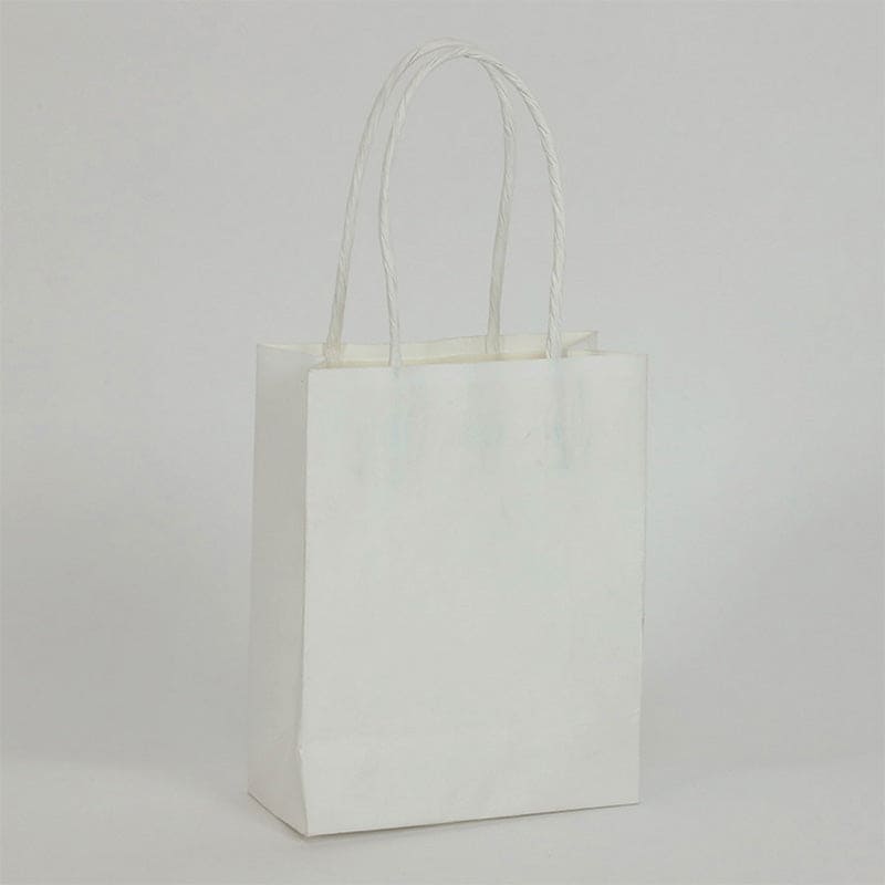 Paper Tote Mini Bag White 12ct
