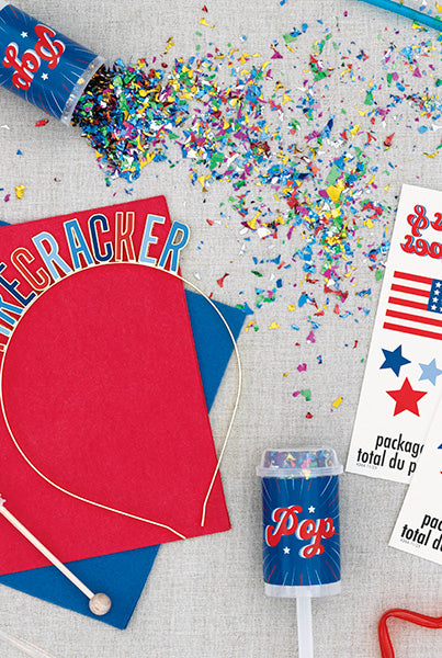 Patriotic USA Push Confetti Popper