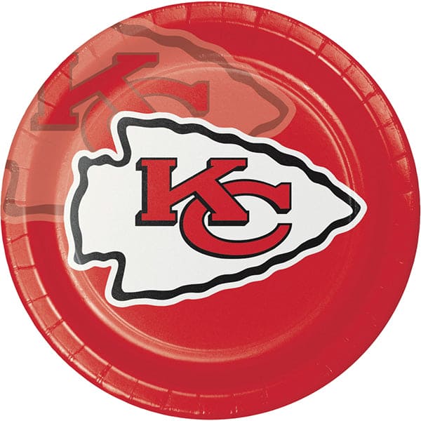 Kansas City Chiefs 9in Round Dinner Paper Plates 8ct