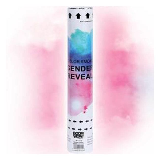Gender Reveal PINK Confetti and Smoke Cannon 12in