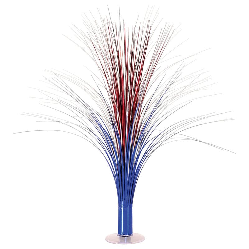 Metallic Red, Silver, Blue Spray 19in Centerpiece