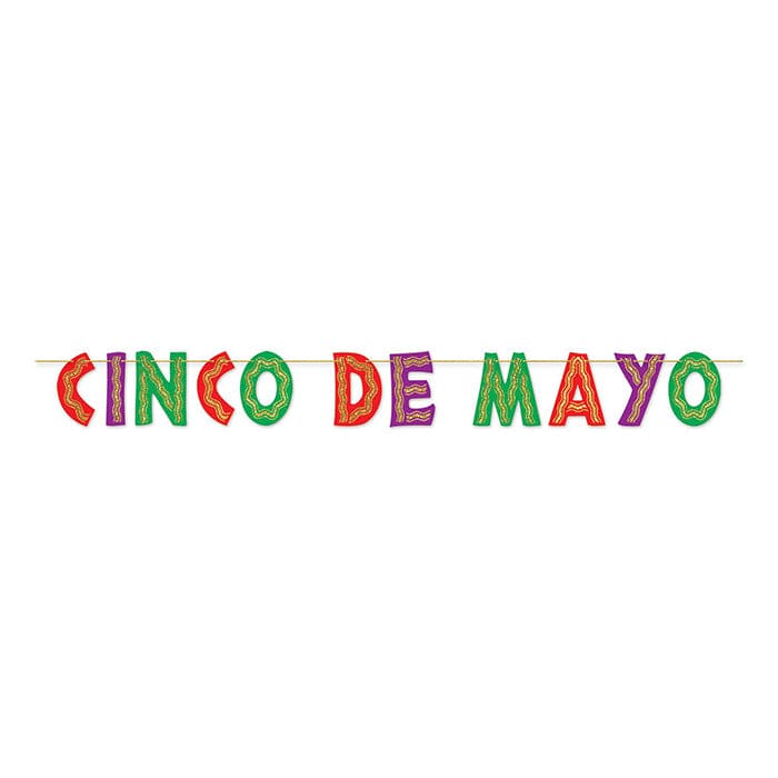 Cinco De Mayo Glittered Streamer
