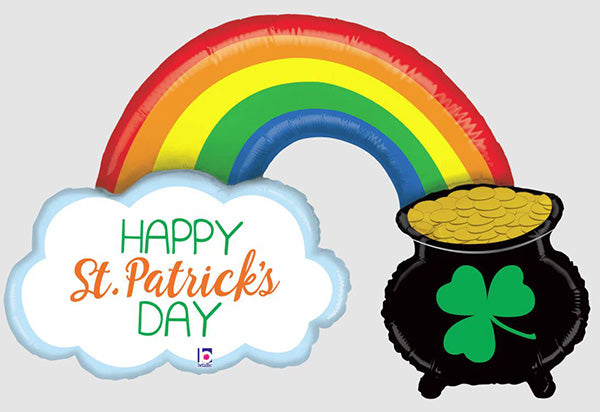 St Pat's Pot of Gold 47in Metallic Balloon