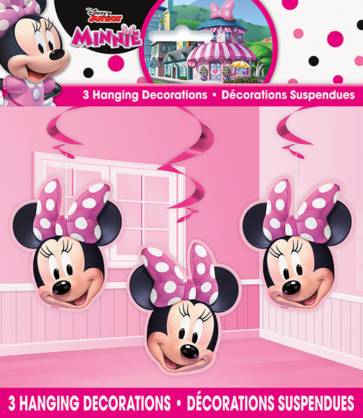 Minnie Mouse 26in Hanging Swirl Decorations 3ct