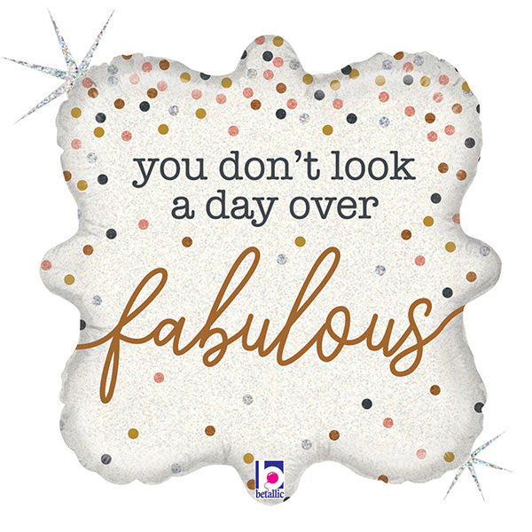 Fabulous Confetti Holographic 18in Mylar Balloon
