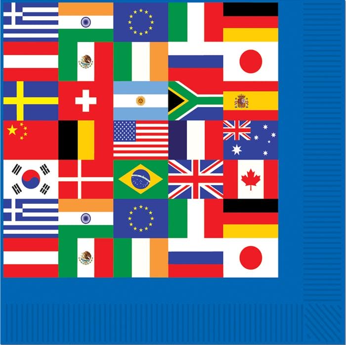 International Flags Lunch Napkins 16ct
