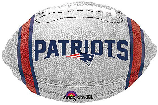 New England Patriots Football Shaped 18in Metallic Balloon